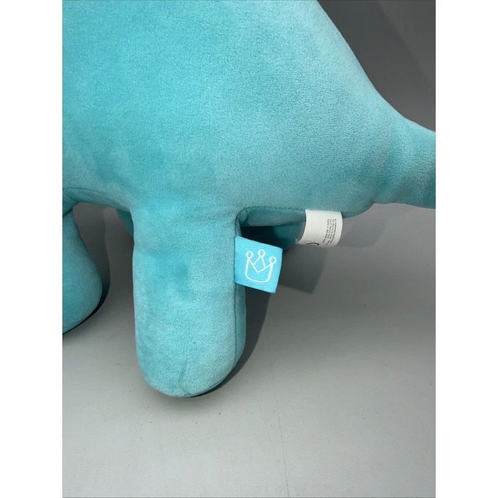 Manhattan Toy Velveteen Dino Spike Triceratops Weighted Blue Dinosaur Plush 18